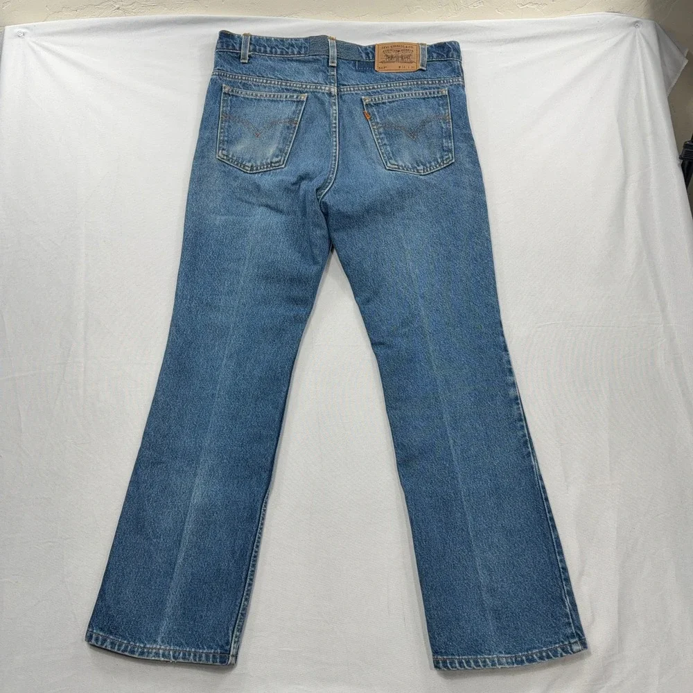 Levi's Jeans 517 Orange Tab Vintage 90s Made in USA Blue Denim Mens W34 L30